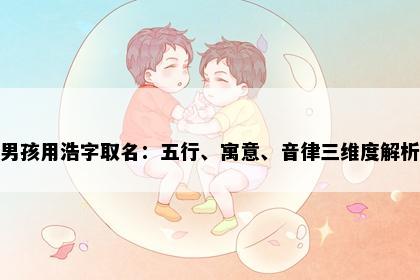 男孩用浩字取名：五行、寓意、音律三维度解析