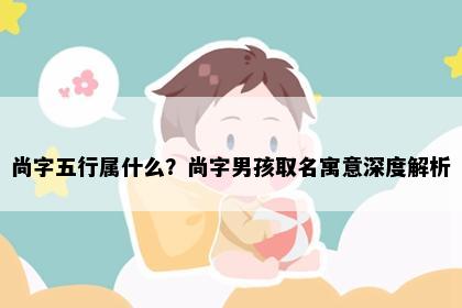 尚字五行属什么？尚字男孩取名寓意深度解析