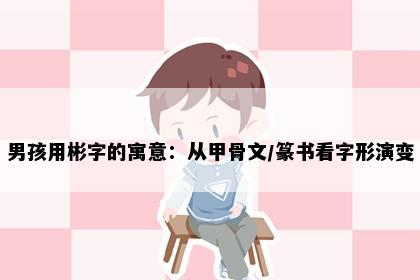 男孩用彬字的寓意：从甲骨文/篆书看字形演变
