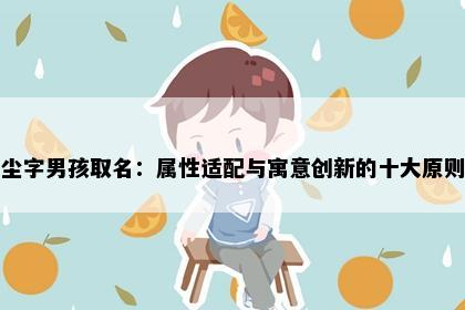 尘字男孩取名:属性适配与寓意创新的十大原则