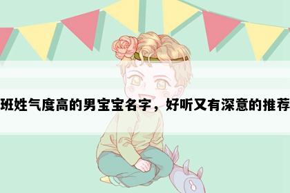 班姓气度高的男宝宝名字，好听又有深意的推荐