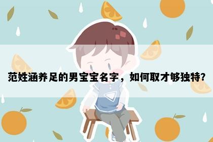 范姓涵养足的男宝宝名字，如何取才够独特？